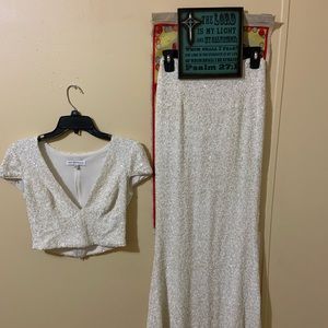 Sequin Top and Skirt